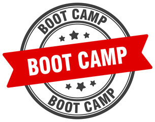 boot camp stamp. boot camp label on transparent background. round sign