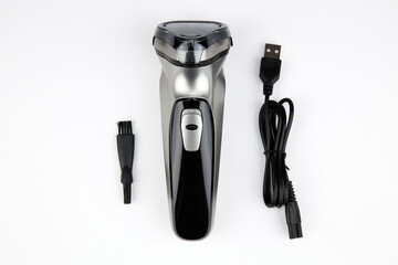 Electric razor with silver insert