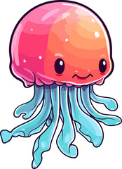 Jelly fish clipart design illustration