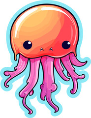 Jelly fish clipart design illustration