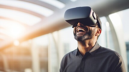 Immersive Virtual Reality Experience: People Wearing VR Goggles
