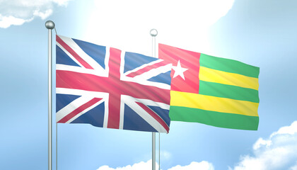 United Kingdom and Togo Flag Together A Concept of Realations