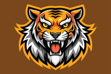 Angry Tiger logo Vector Illustration