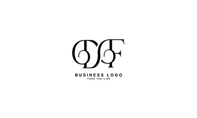 DF, FD, D, F, Abstract Letters Logo monogram