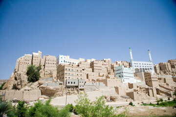 Yemen Al Hajarain view on a sunny winter day