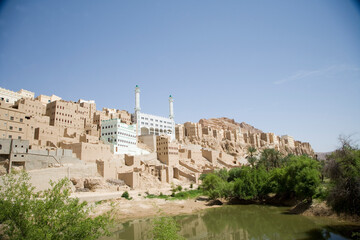 Fototapeta premium Yemen Al Hajarain view on a sunny winter day