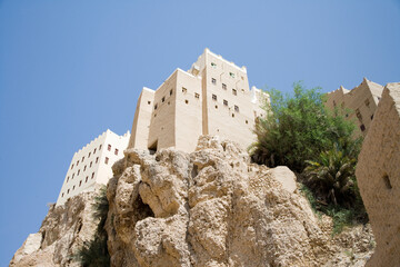 Yemen Al Hajarain view on a sunny winter day