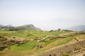Fototapeta na wymiar Yemen mountain landscape