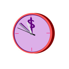 time is money , symbol  purples  shadow 