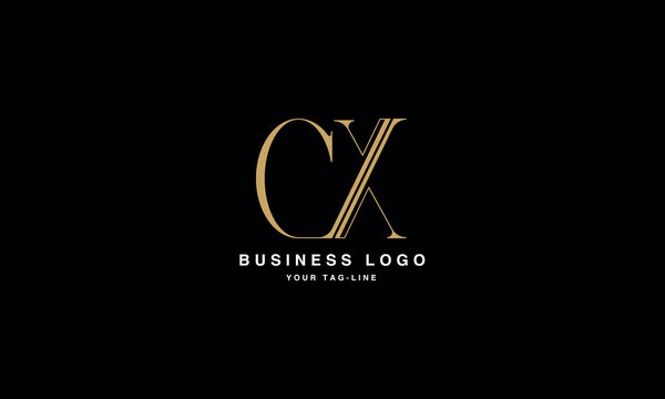 CX, XC, C,X , Abstract Letters Logo Monogram