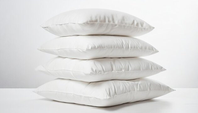 Generated image of white pillows on white background