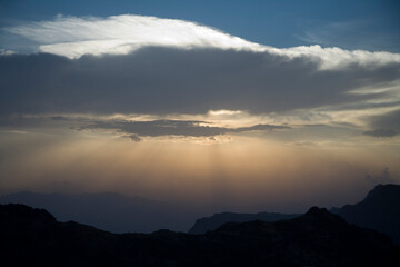 Yemen Shekharah city view on a sunny winter day