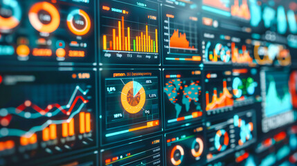 Obraz premium Financial Evolution: Abstract Representation of Market Growth and Investment Strategies