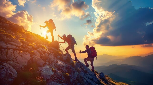 An inspirational background with a concept of success from business