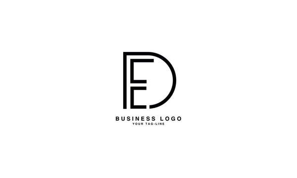 DE, ED, D,E  Abstract Letters Logo monogram