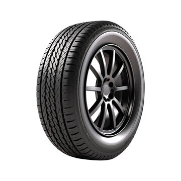 Car tire velg isolated on Transparent Background PNG Generative AI