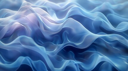 Background with a wave or veil texture, in an abstract blue color - obrazy, fototapety, plakaty