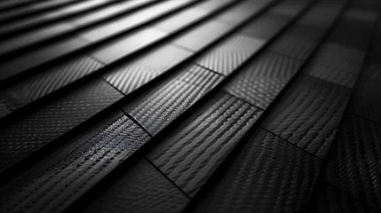 Foto op Aluminium Carbon black texture background © DZMITRY