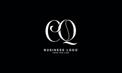 CQ, QC, C, Q, Abstract Letters Logo Monogram