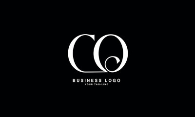 Obraz premium CQ, QC, C, Q, Abstract Letters Logo Monogram