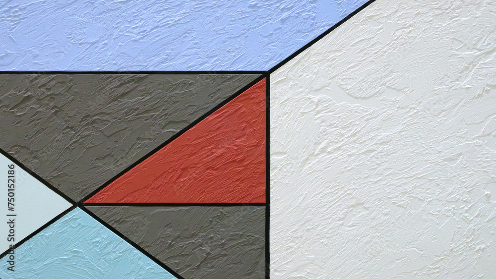 Aufkleber abstract multicolor geometric background with embossed plaster texture