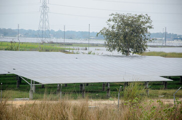 Obraz premium Electric Solar Power Plant