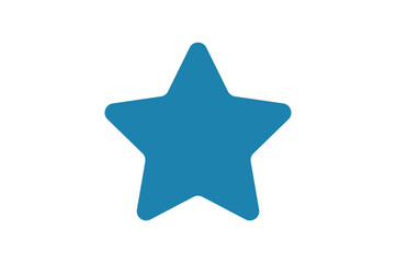 Blue star vector shape rounded edges