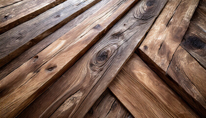 Natural wood texture. Wood background. Dark rustic planks table top flat lay view. - obrazy, fototapety, plakaty