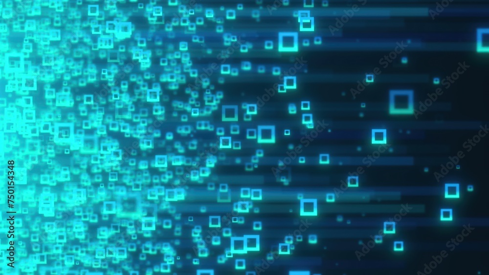 Poster abstract streaming data. computer generated 3d render