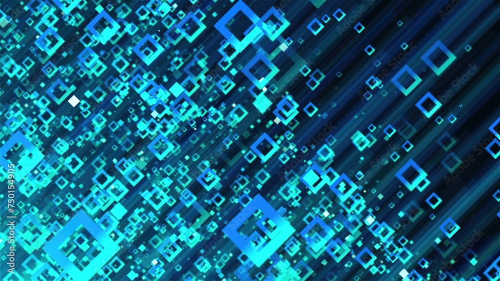 Poster abstract streaming data. computer generated 3d render