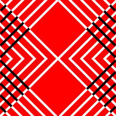 White black diagonal line forming square on red