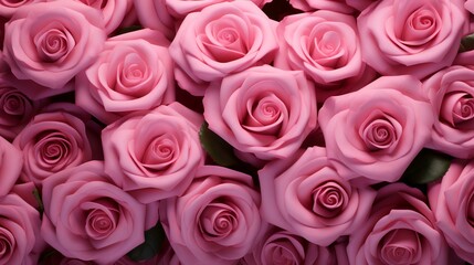 Valentines day natural pink roses pattern wall