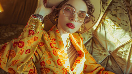 Vintage-inspired fashion shoots featuring retro clothing and accessories from different eras, evoking nostalgia and charm — fashion and time, achievements and success, love, happin