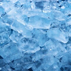Generative AI a lot of ice blue high quality photo