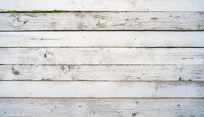 Obraz na płótnie Canvas Old wooden background painted with white paint. White wood flooring background abstract vintage texture . Wooden texture design for backgrounds