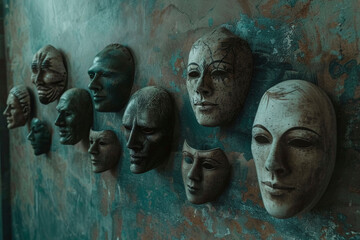 Enigmatic Wall of Masks