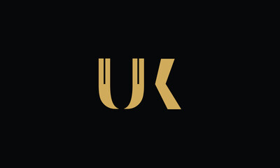 UK,KU, K, U, Abstract Letters Logo Monogram
