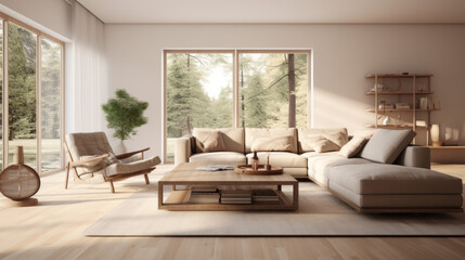 A modern living room featuring a unique furniture set that can be adjusted to fit any user's needs