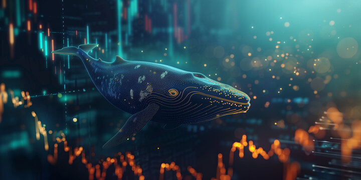 Crypto Whales manipulate the market and effect to the bitcoin and other cryptocurrencies whale pull up the exchange rate on the graph