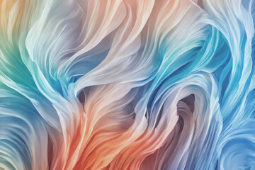 Abstract background. Silk crumpled fabric with color gradient. AI generative.