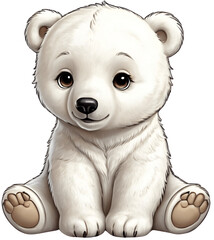 Cute Baby White Polar Bear