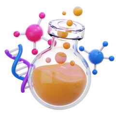 bio chemistry 3d icon ilustration