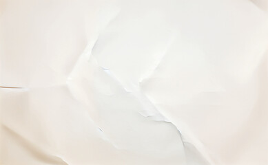 White Crumpled Paper Texture: Perfect Background for Your Creative Projects. Generative AI.