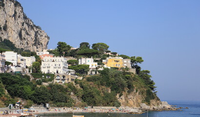 Capri island in a beautiful summer day