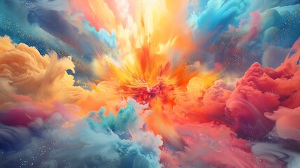 Fototapeta na wymiar Background a magical explosion of colors