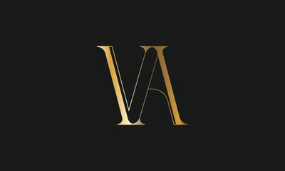 VA, AV, V, A, Abstract Letters Logo monogram
