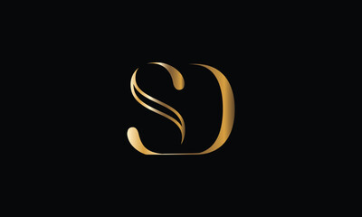 SD, DS, S, D, Abstract Letters Logo Monogram