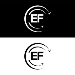 EF letter  logo minimal unique and simple logo design, EF creative modern monogram logo style