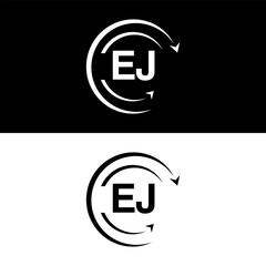 EJ letter  logo minimal unique and simple logo design, EJ creative modern monogram logo style