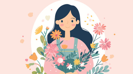 Obraz na płótnie Canvas Beauty florist vector icon
